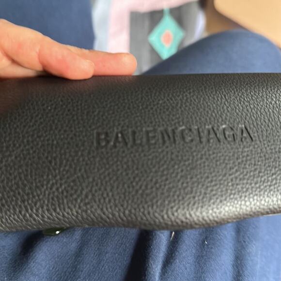 Balenciaga 60mmRectangle Sunglasses zebra with blue lense - Picture 9 of 11